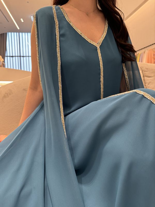 2 Pc Chiffon Handmade Embroidery